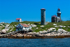 Boat Launch by Stone Towers of Matinicus Rock Light
